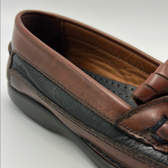 Johnston & Murphy Leather Loafers Men\'s 12 M  Tassels Slip Ons Black Brown main image 11